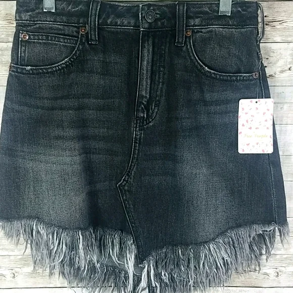 NWT, We The Free, 0117, Maverick black mini skirt, Sz 25 - Picture 1 of 5